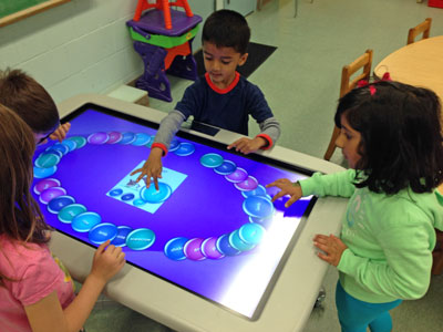Our littlest learners on our smart table